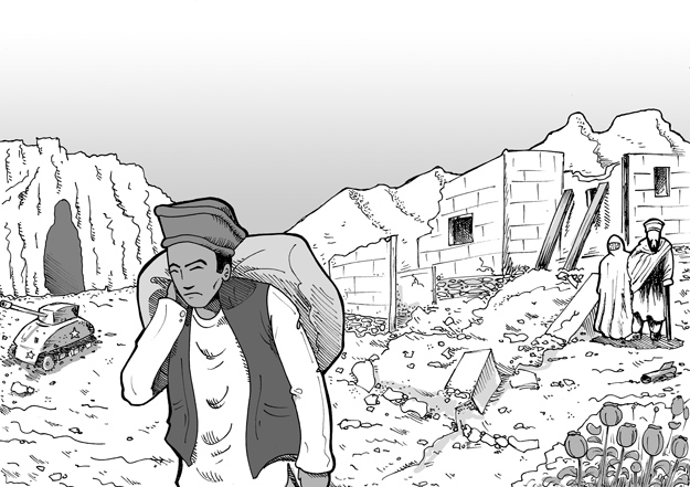 Graphic illustration-Refugee2-Driss ElKouche